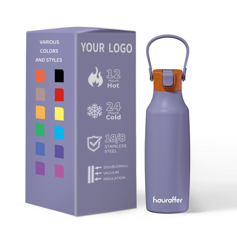 GW-S065 Sport Water Bottle Termos Insulated Stainless Steel Travel Water Bottle with Straw for Gym Running Outdoor Activities