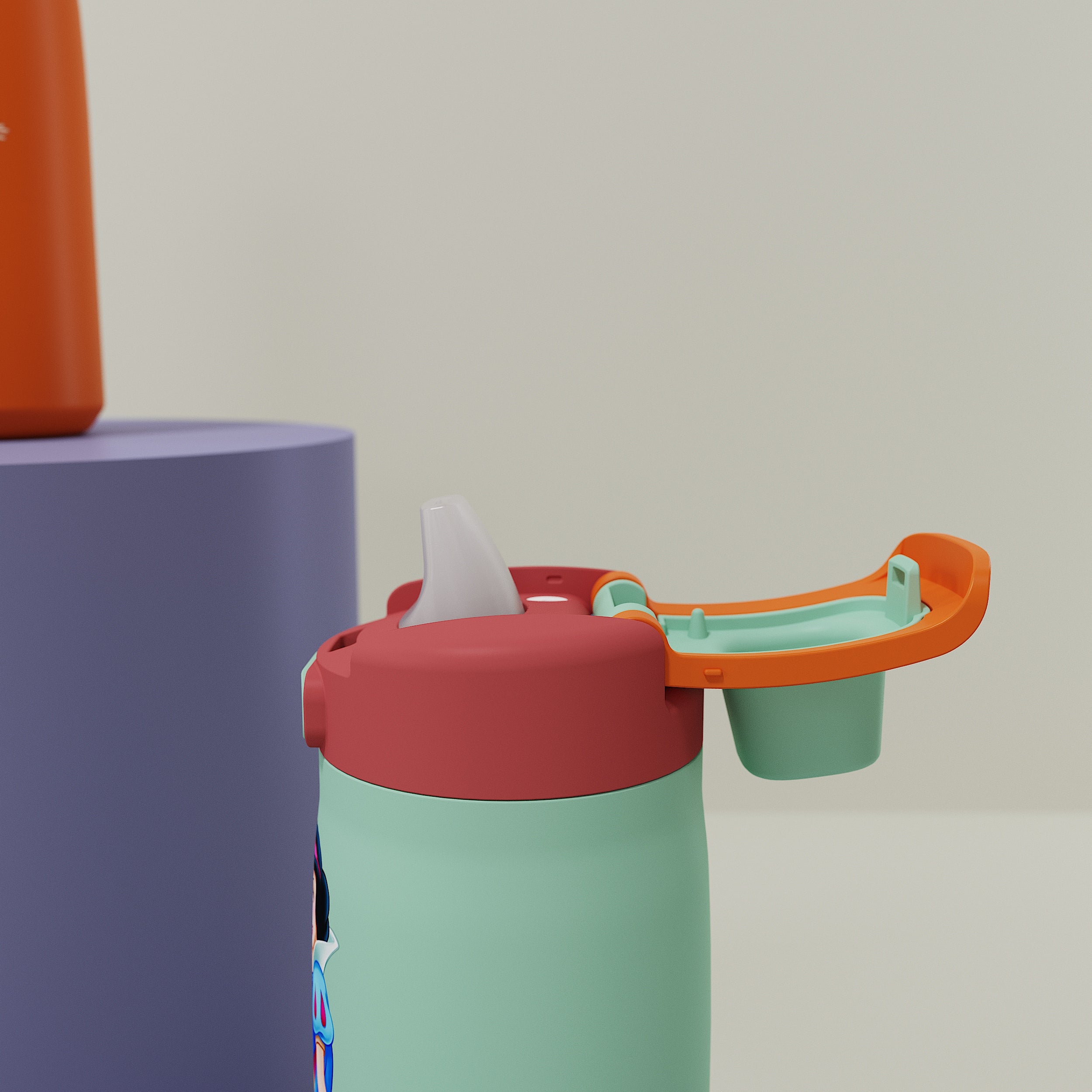 GW-S063 Custom Cartoon Insulated Water Bottle - Stainless Steel Vacuum Insulated Sports Bottle for Travel & Gym Use