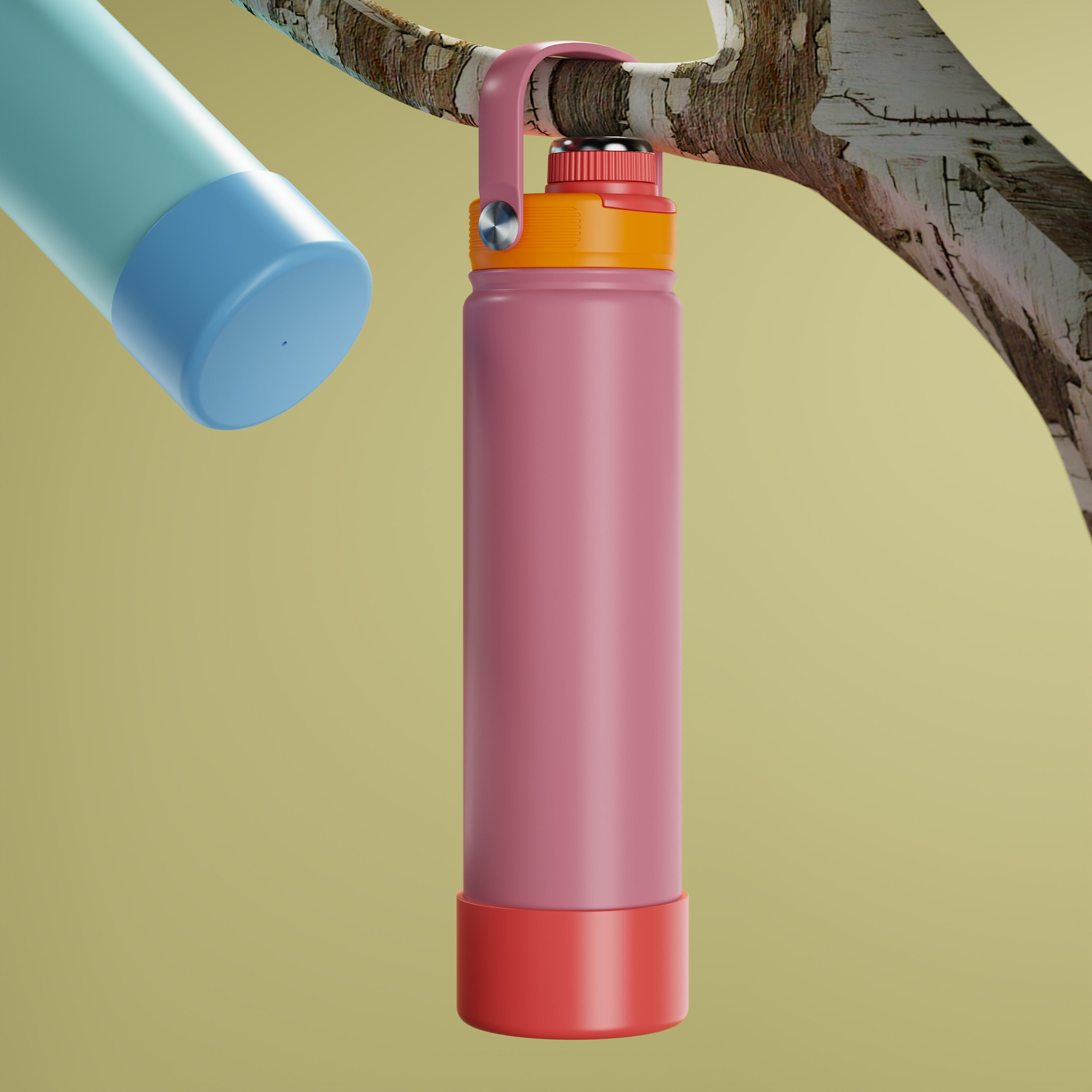 Houroffer Vacuum Insulated Stainless Steel Water Bottle Double Wall Travel Cup Termos for Sports Outdoor Enthusiasts