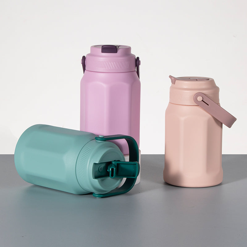 GW-S057 octagon shape double wall stainless steel vacuum sports bottle