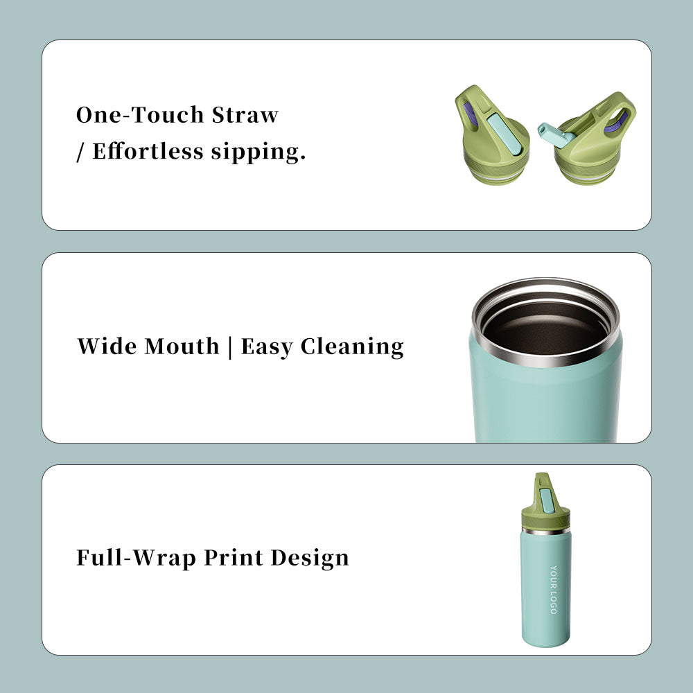 GW-S067 Stainless Steel Water Bottles Insulated Vacuum Double Wall Custom Thermos Travel Tumbler Sport Bottle for Fitness Gym