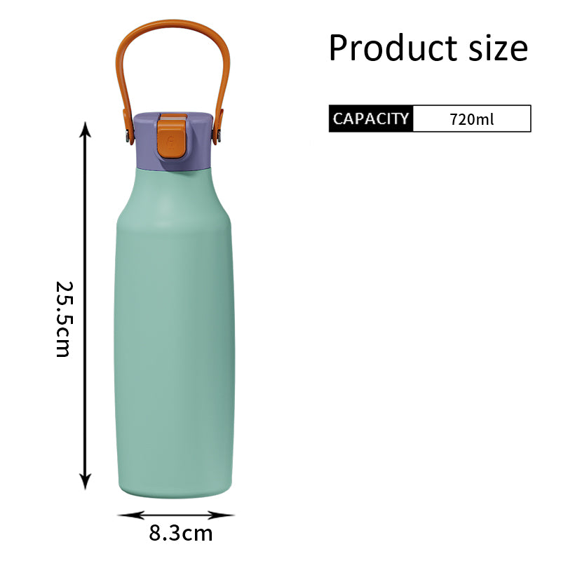 GW-S065 Sport Water Bottle Termos Insulated Stainless Steel Travel Water Bottle with Straw for Gym Running Outdoor Activities