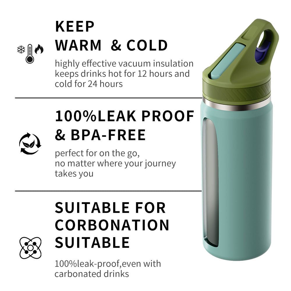 GW-S067 Stainless Steel Water Bottles Insulated Vacuum Double Wall Custom Thermos Travel Tumbler Sport Bottle for Fitness Gym