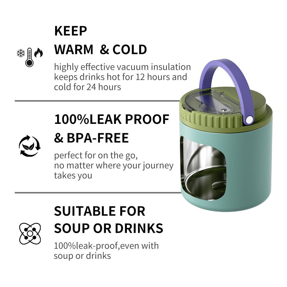 Houroffer GW-K009 Thermos Lunch Box for Hot Food
