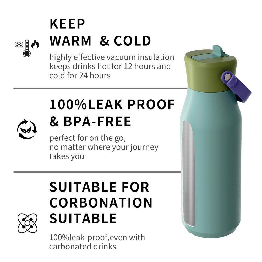 Houroffer S060-B Custom Logo 13oz 20oz Insulated Water Bottle  for Travel Gym