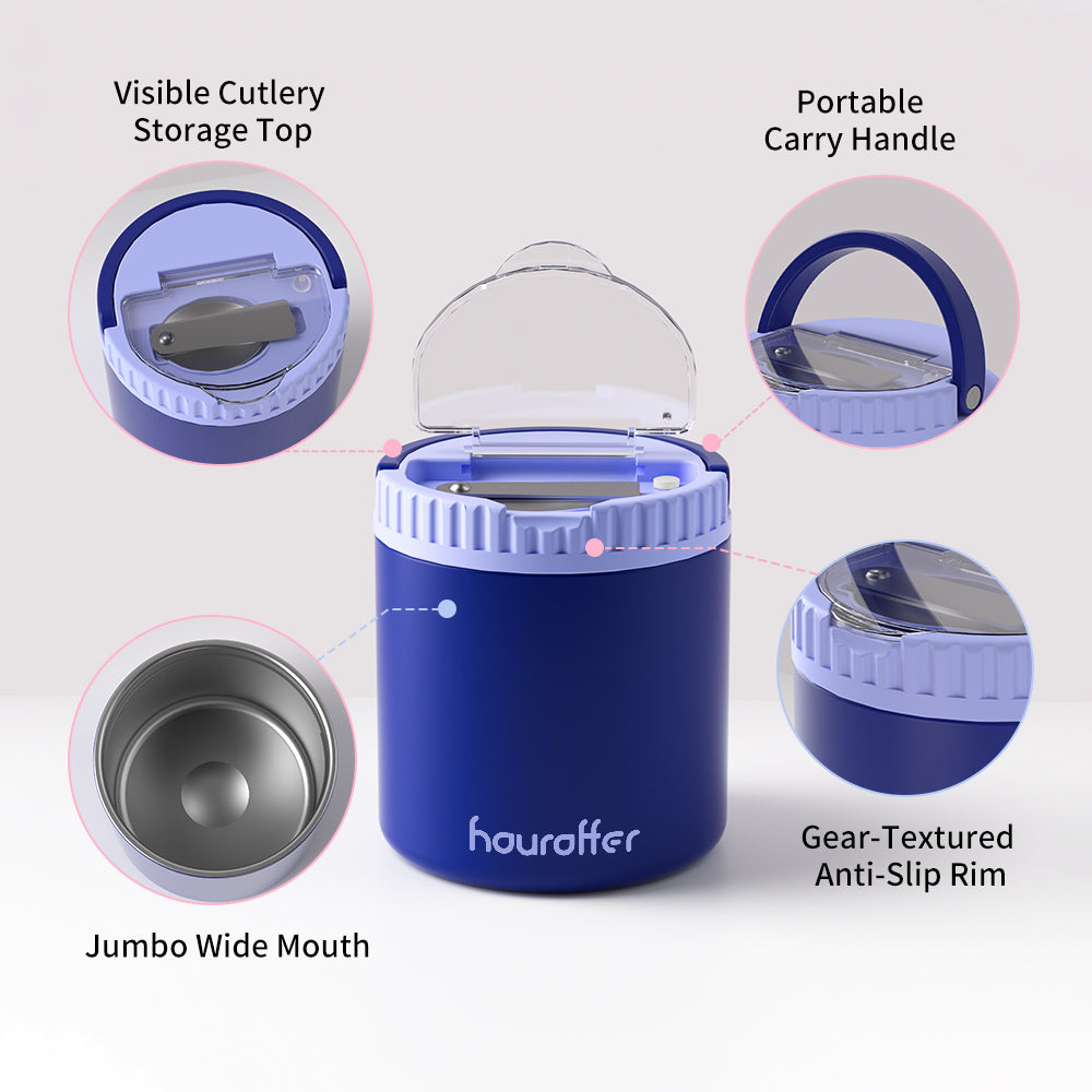 GW-K009 Go Eat Patented Food Jar with Spoon | 360ml / 550ml