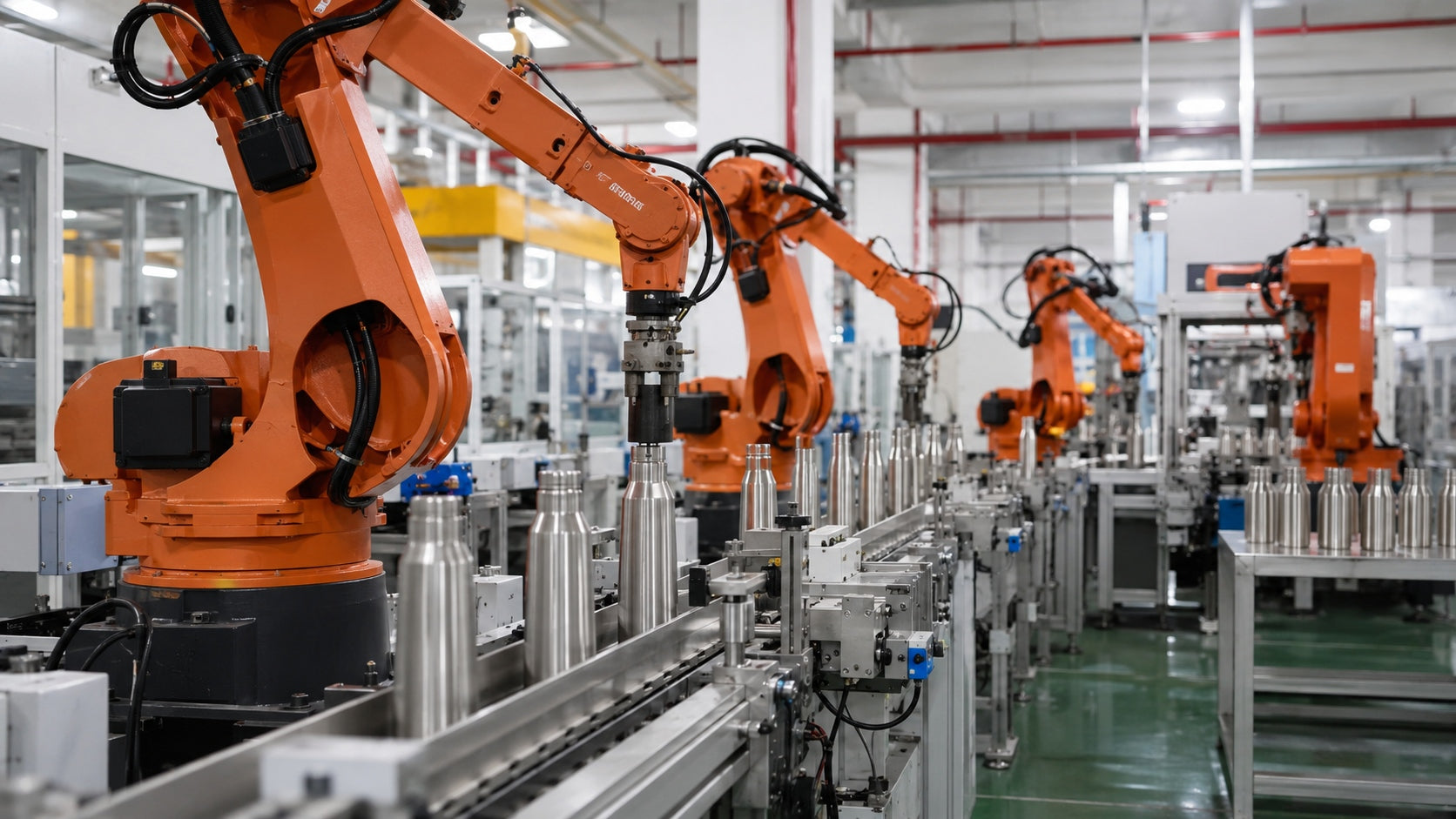 Robotic production line for stainless steel drinkware OEM manufacturing
