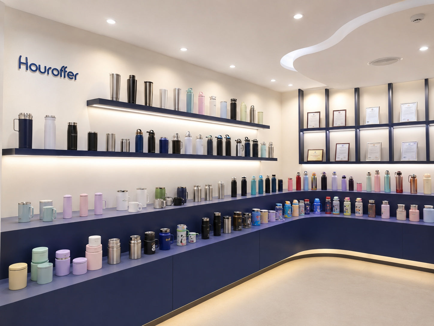 Drinkware showroom and sample room